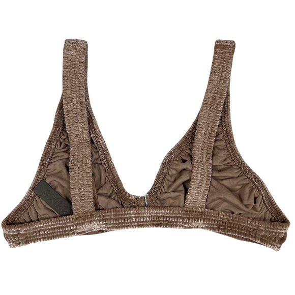 SKIMS Velvet Stretch Plunge Bra Sienna Small - Picture 3 of 12